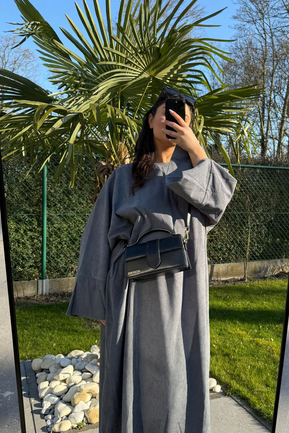 Oversized Grijze Abaya