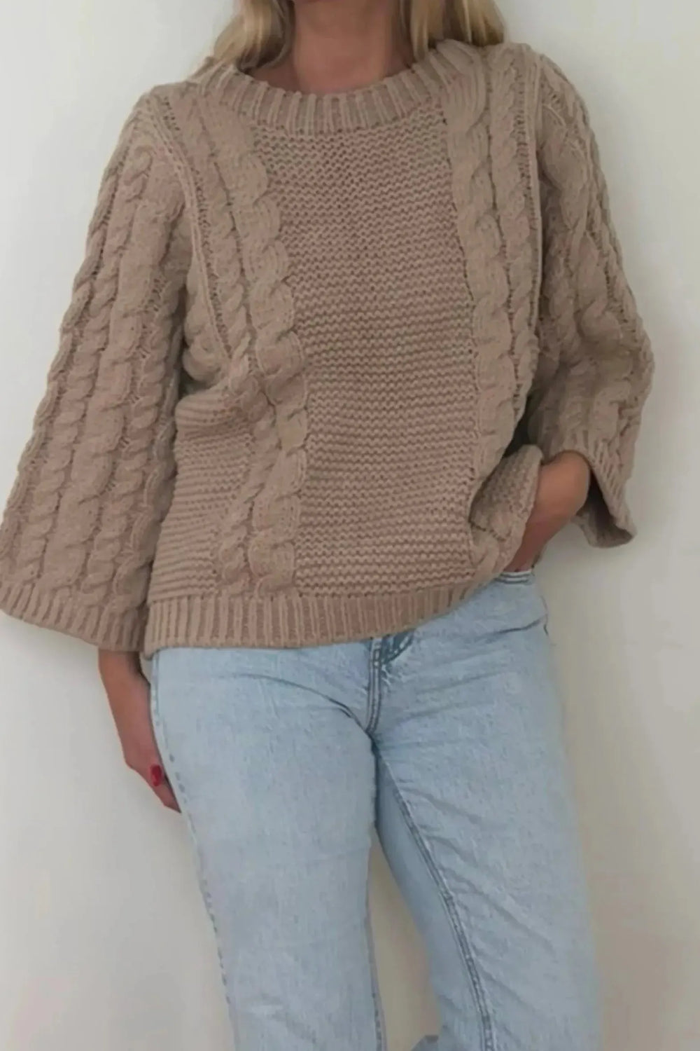 Casual Bruine Dames Pullover