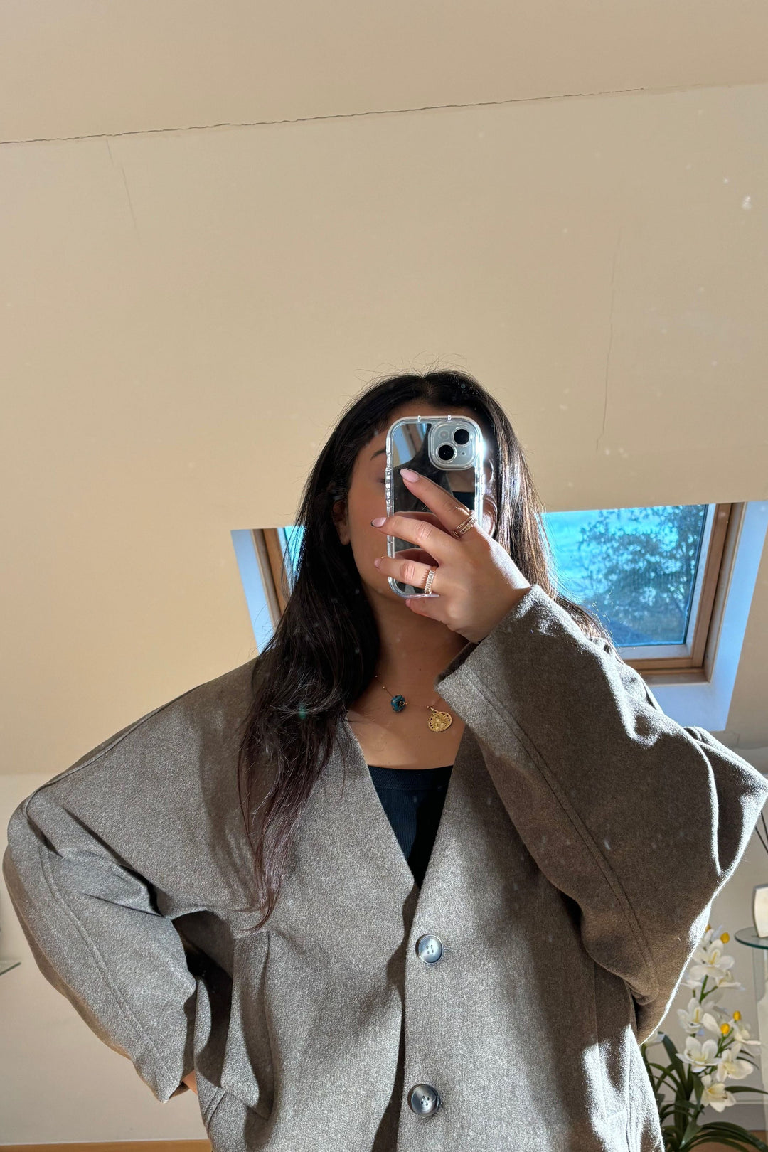 Modern Oversized Blazer - Grijs