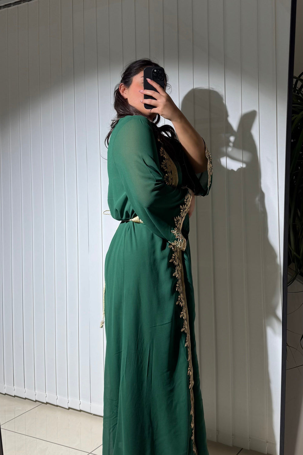 Smaragdgroene Abaya - Tijdloze Elegantie