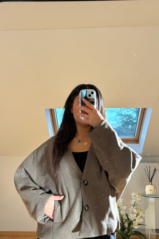 Modern Oversized Blazer - Grijs